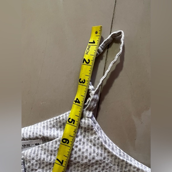 Zara Striped Denim Crop Top Blue & White Sleeveless Square Neck Size 13-14 Cm 16 - Picture 12 of 15